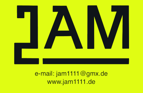JAM1111 Logo. Email: jam1111@gmx.de, Website: www.jam1111.de
